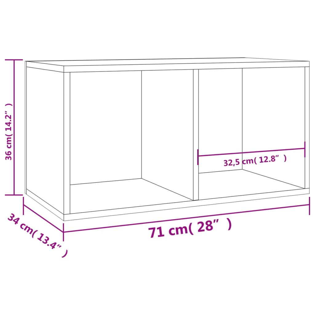vidaXL Έπιπλο Δίσκων Βινυλίου Sonoma Δρυς 71x34x36 εκ. Επεξεργ. Ξύλο