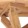 vidaXL Τραπεζαρία Κήπου Ø 110x 75 εκ. από Μασίφ Ξύλο Teak