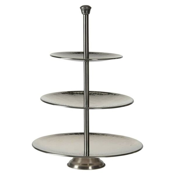Excellent Houseware Βάση Σερβιρίσματος 3 Επιπέδων 36,5 εκ Ανοξ. Ατσάλι