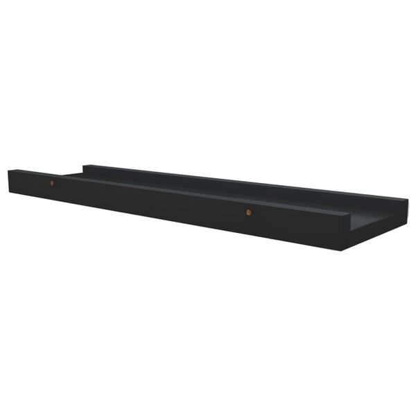 vidaXL Ράφια για Κορνίζες 2 τεμ. Μαύρα 40 x 9 x 3 εκ. από MDF