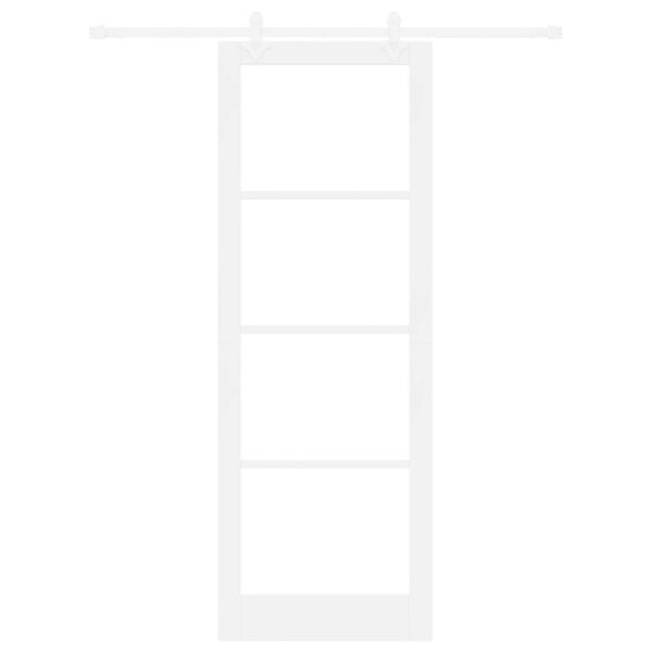 vidaXL Συρόμενη Πόρτα Λευκό 83 x 232 εκ. Ξύλο και μέταλλο