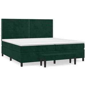 vidaXL &Kappa;&rho;&epsilon;&beta;ά&tau;&iota; Boxspring &mu;&epsilon; &Sigma;&tau;&rho;ώ&mu;&alpha; &Sigma;&kappa;&omicron;ύ&rho;&omicron; &Pi;&rho;ά&sigma;&iota;&nu;&omicron; 200x200&epsilon;&kappa;. &Beta;&epsilon;&lambda;&omicron;ύ&delta;&iota;&nu;&omicron;