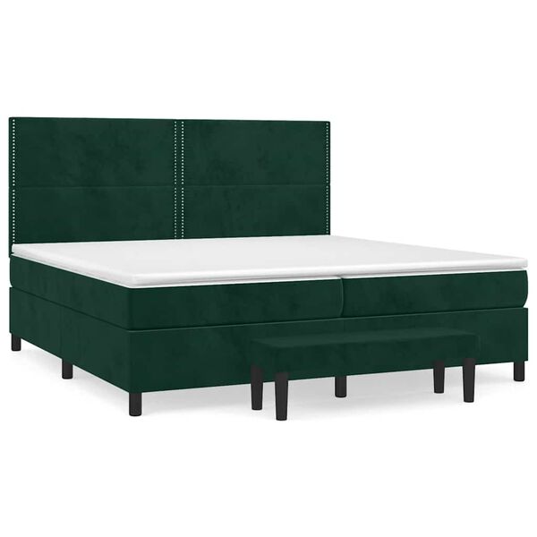 vidaXL &Kappa;&rho;&epsilon;&beta;ά&tau;&iota; Boxspring &mu;&epsilon; &Sigma;&tau;&rho;ώ&mu;&alpha; &Sigma;&kappa;&omicron;ύ&rho;&omicron; &Pi;&rho;ά&sigma;&iota;&nu;&omicron; 200x200&epsilon;&kappa;. &Beta;&epsilon;&lambda;&omicron;ύ&delta;&iota;&nu;&omicron;