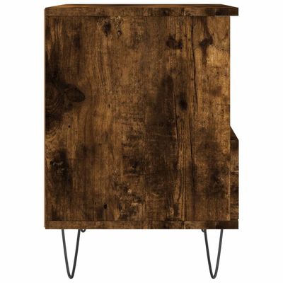 vidaXL Κομοδίνα 2 τεμ. Καπνιστή Δρυς 40 x 35 x 50 εκ. Επεξεργ. Ξύλο