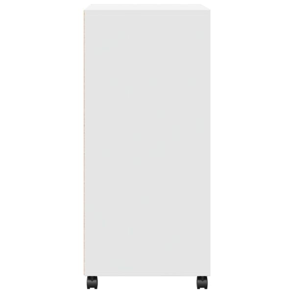 vidaXL Ντουλάπι Τροχήλατο Λευκό 55x40x91 εκ. από Επεξεργασμένο Ξύλο