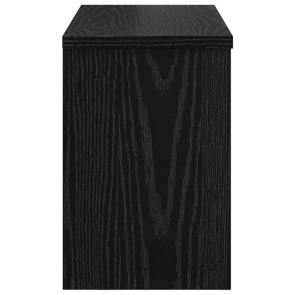 vidaXL Τοίχου Κρεμάστρα Μαύρη δρυς 50 x 20 x 30 εκ. Επεξεργασμένο ξύλο