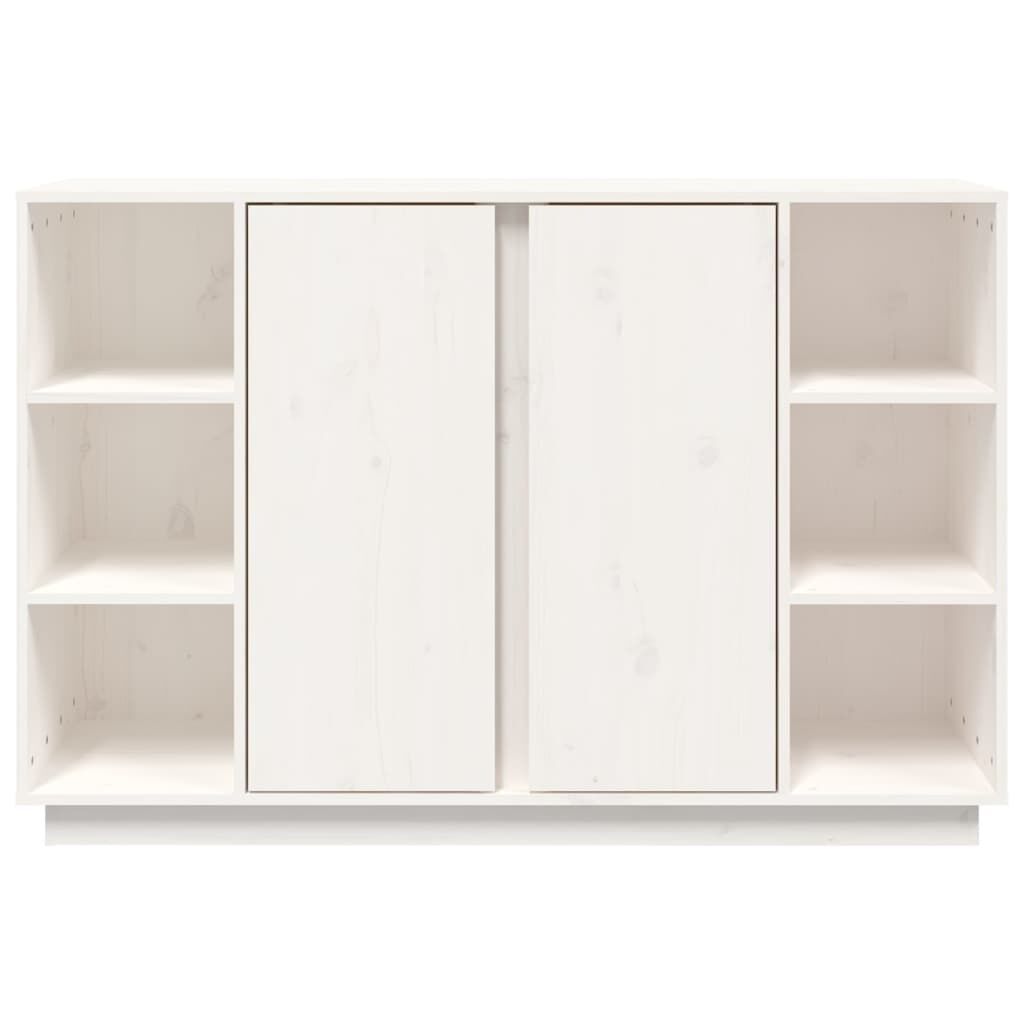 vidaXL Ντουλάπι Λευκό 120 x 35 x 80 εκ. από Μασίφ Ξύλο Πεύκου