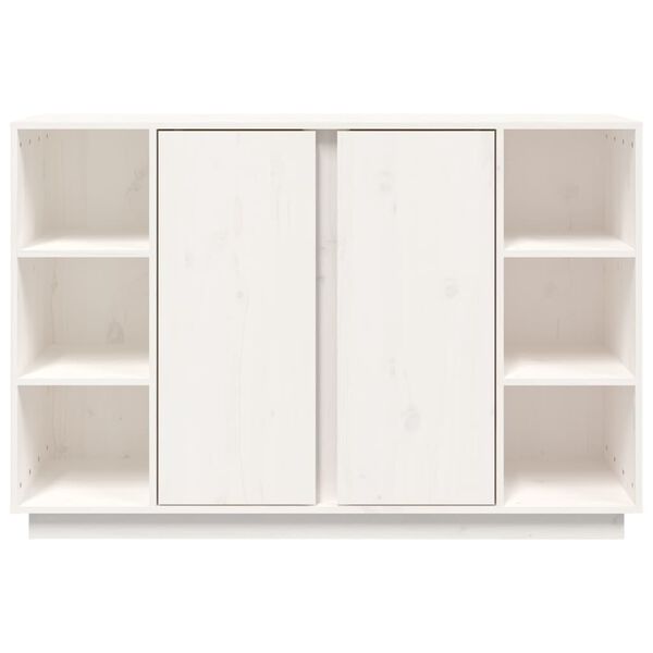 vidaXL Ντουλάπι Λευκό 120 x 35 x 80 εκ. από Μασίφ Ξύλο Πεύκου