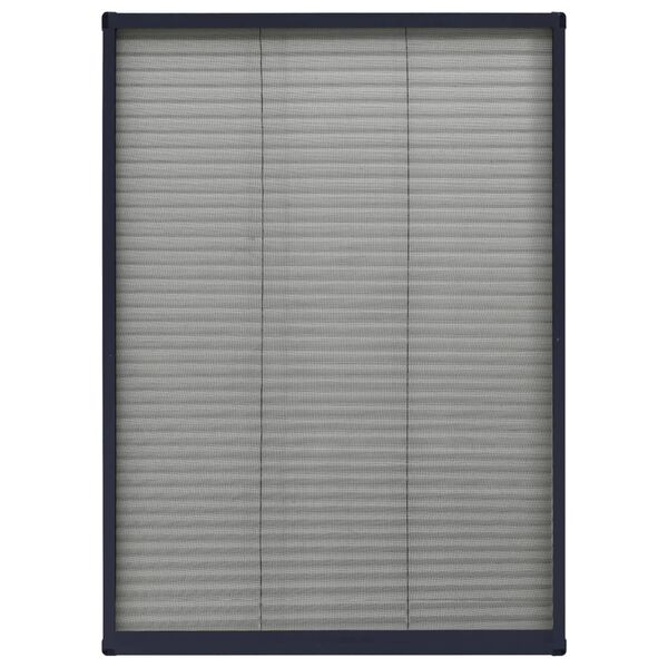 vidaXL Σήτα Παραθύρου Πλισέ Ανθρακί 80 x 120 εκ. από Αλουμίνιο