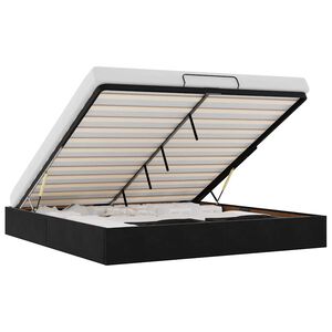 vidaXL Οθωμανικό πλαίσιο κρεβατιού χωρίς στρώμα Μαύρο Βελούδο