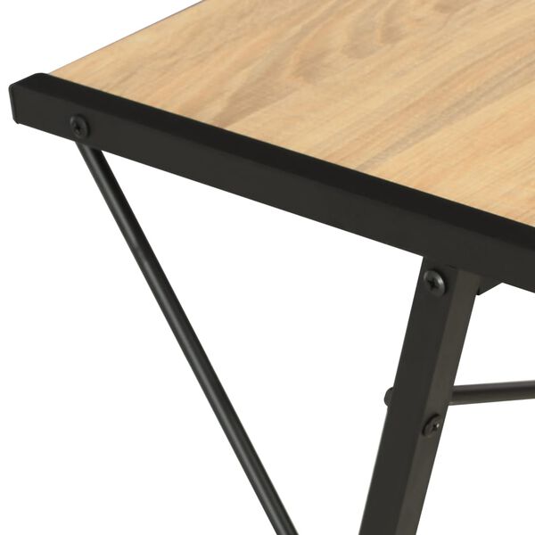 vidaXL Γραφείο με Ράφια Μαύρο / Χρώμα Δρυός 116 x 50 x 93 εκ.