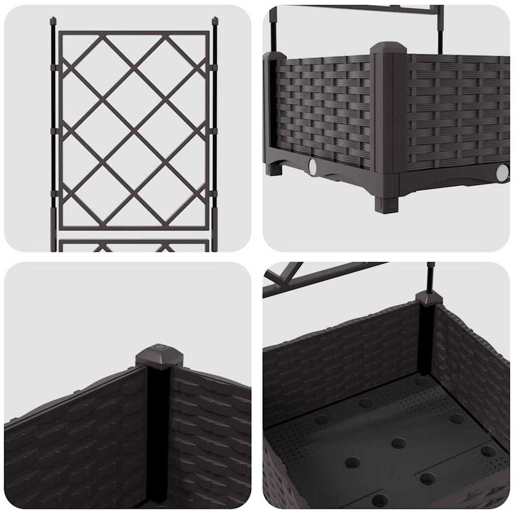 vidaXL Κηποτινάκι με Τρέλα Καφέ 40 x 40 x 125.5 εκ. PP