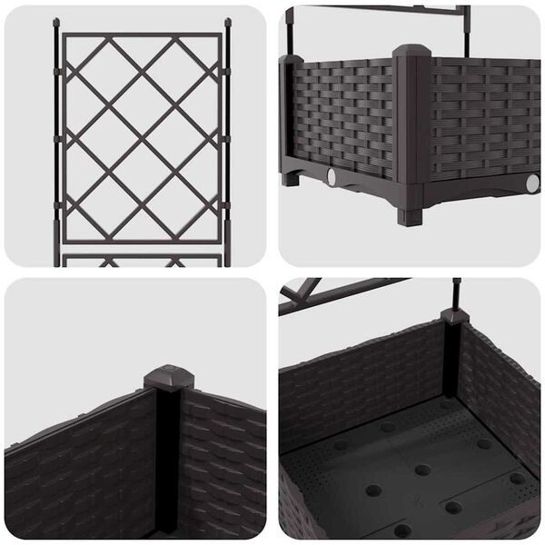 vidaXL Κηποτινάκι με Τρέλα Καφέ 40 x 40 x 125.5 εκ. PP