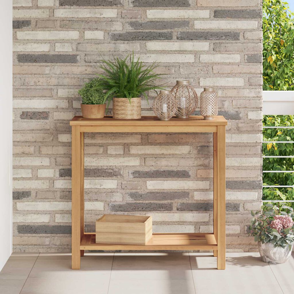 vidaXL Τραπέζι κονσόλας Καφέ 85 x 35 x 75 εκ Μασίφ ξύλο teak