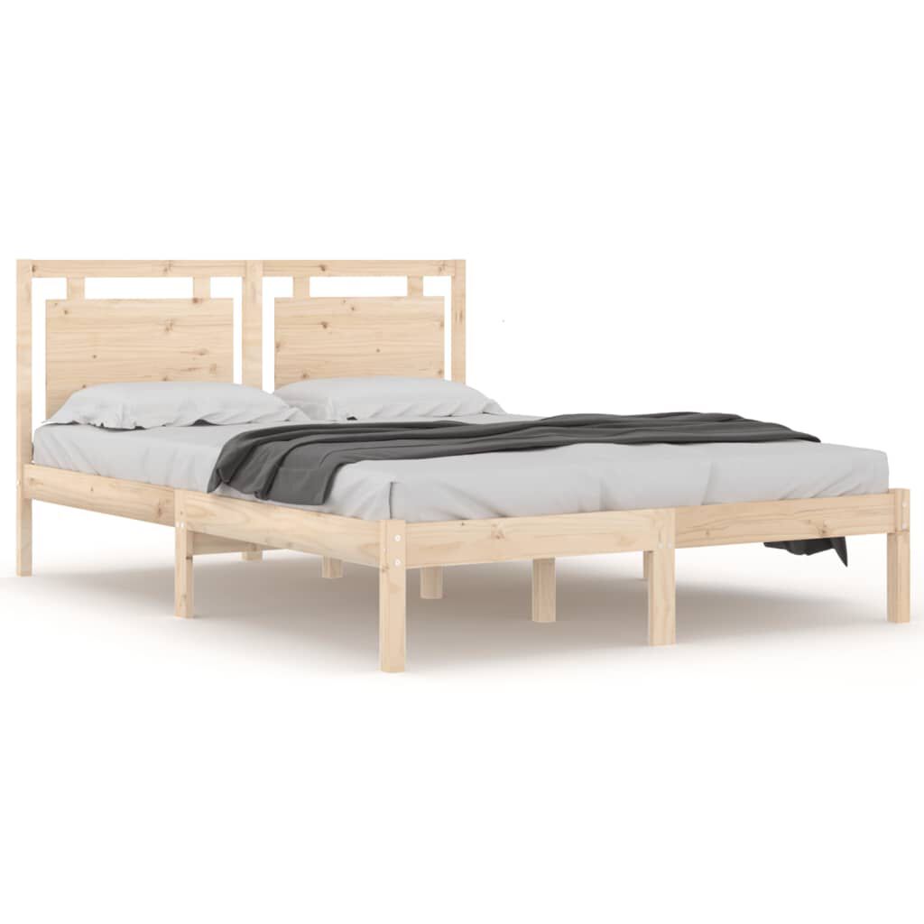vidaXL Πλαίσιο Κρεβατιού 150 x 200 εκ. Μασίφ Ξύλο King Size
