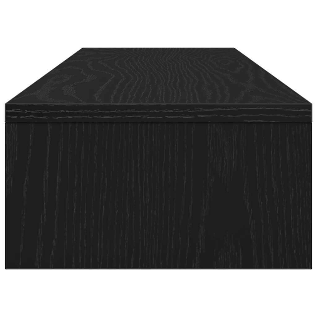 vidaXL Βάση Οθονών Μαύρη Δρυς 100 x 24 x 13 εκ. από Επεξ. Ξύλο