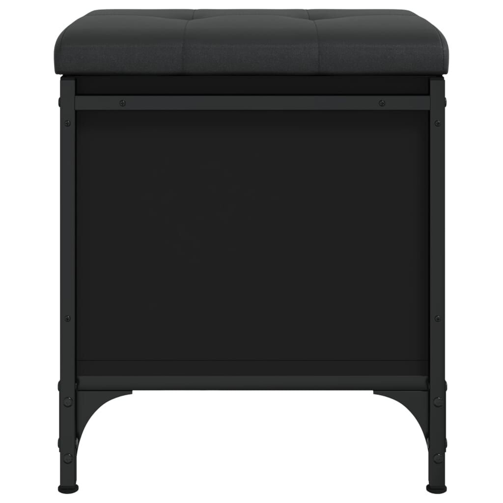 vidaXL Παγκάκι Αποθήκευσης Μαύρο 42x42x45 εκ. από Επεξεργασμένο Ξύλο