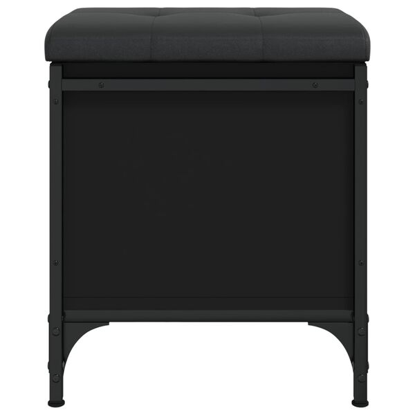 vidaXL Παγκάκι Αποθήκευσης Μαύρο 42x42x45 εκ. από Επεξεργασμένο Ξύλο