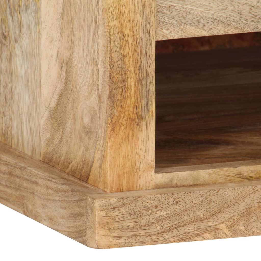 vidaXL Τραπεζάκι Σαλονιού με Πόρτα 90 x 50 x 35 εκ. από Μασίφ Ξύλο Μάνγκο