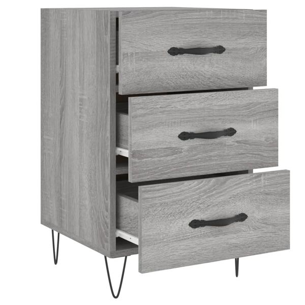 vidaXL Κομοδίνο Γκρι Sonoma 40 x 40 x 66 εκ. από Επεξεργασμένο Ξύλο