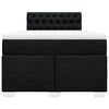 vidaXL Κρεβάτι Boxspring με Στρώμα Μαύρο 120x190 εκ. Υφασμάτινο