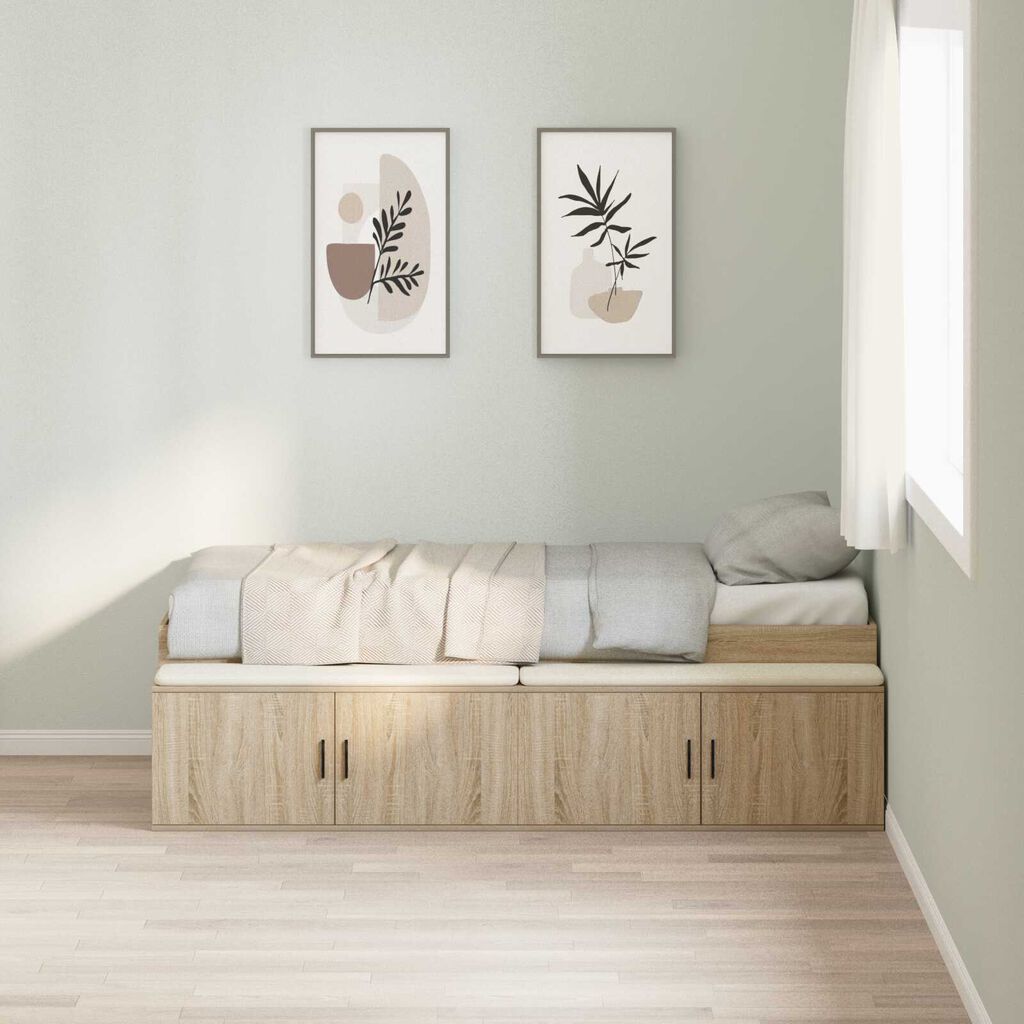 vidaXL Κρεβάτι Αποθήκευσης Sonoma Oak 90x190 εκ.