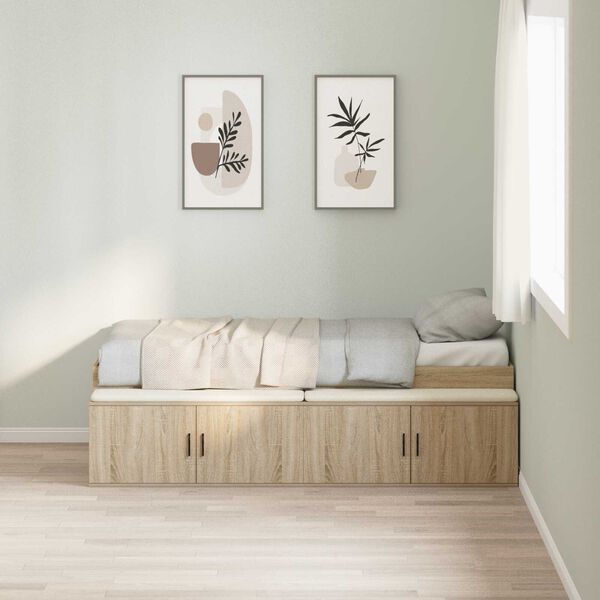 vidaXL Κρεβάτι Αποθήκευσης Sonoma Oak 90x190 εκ.