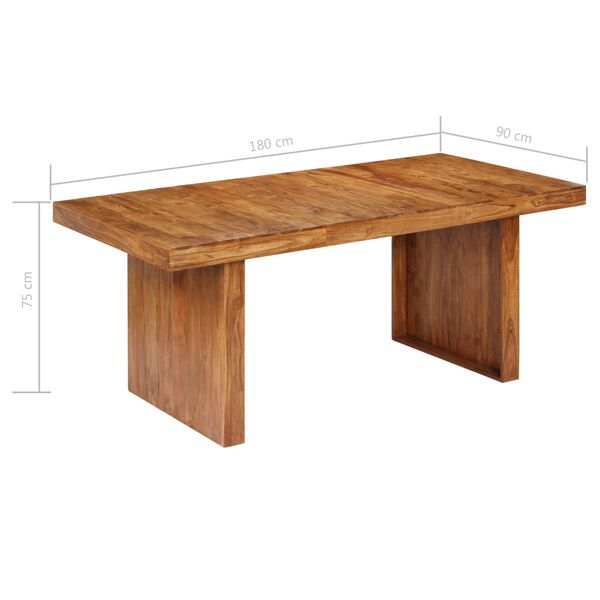 vidaXL Τραπεζαρία 180 x 90 x 75 εκ. από Μασίφ Ξύλο Ακακίας