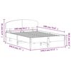 vidaXL Σκελετός Κρεβατιού Χωρίς Στρώμα 140x190 εκ Μασίφ Ξύλο Πεύκου