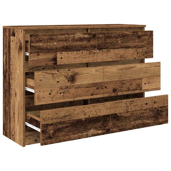 vidaXL Sideboard Παλιό ξύλο 100x35x76 cm Ξύλο μηχανής