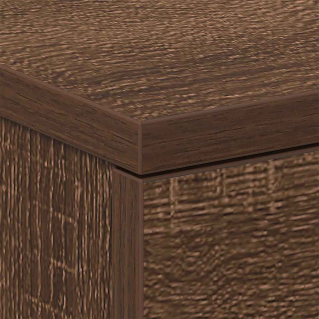 vidaXL Κομοδίνο Καπνιστή Δρυς 38x35x56 εκ. από Επεξεργασμένο Ξύλο