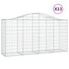vidaXL Συρματοκιβώτια Τοξωτά 13 τεμ. 200x50x100/120 εκ. Γαλβαν. Ατσάλι