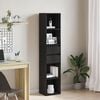 vidaXL Βιβλιοθήκη Μαύρη δρυς 36 x 30 x 171 εκ. Επεξεργασμένο ξύλο