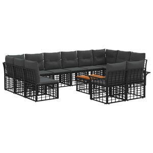 vidaXL &Sigma;&epsilon;&iota;&rho;ά &Kappa;&alpha;&nu;&alpha;&pi;έ &Epsilon;&xi;&omega;&tau;&epsilon;&rho;&iota;&kappa;&omicron;ύ 13 pcs &Mu;&alpha;ύ&rho;&omicron; &kappa;&alpha;&iota; &Sigma;&kappa;&omicron;ύ&rho;&omicron; &Gamma;&kappa;&rho;ί&zeta;&omicron;