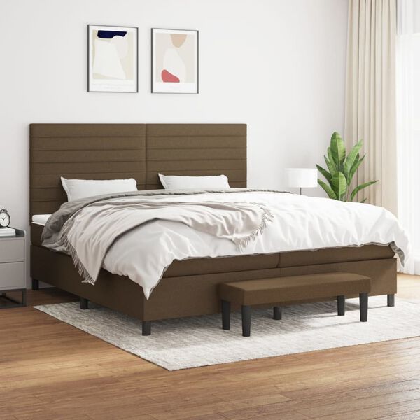 vidaXL &Kappa;&rho;&epsilon;&beta;ά&tau;&iota; Boxspring &mu;&epsilon; &Sigma;&tau;&rho;ώ&mu;&alpha; &Sigma;&kappa;&omicron;ύ&rho;&omicron; &Kappa;&alpha;&phi;έ 200x200 &epsilon;&kappa;. &Upsilon;&phi;&alpha;&sigma;&mu;ά&tau;&iota;&nu;&omicron;