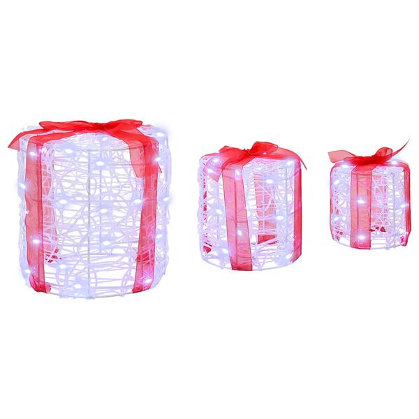 vidaXL &Delta;&iota;&alpha;&kappa;ό&sigma;&mu;&eta;&sigma;&eta; &Kappa;&omicron;&upsilon;&tau;&iota;&omicron;ύ &Delta;ώ&rho;&omicron;&upsilon; 3 pcs &Psi;&upsilon;&chi;&rho;ό &lambda;&epsilon;&upsilon;&kappa;ό 20 x 20 x 21 &epsilon;&kappa;