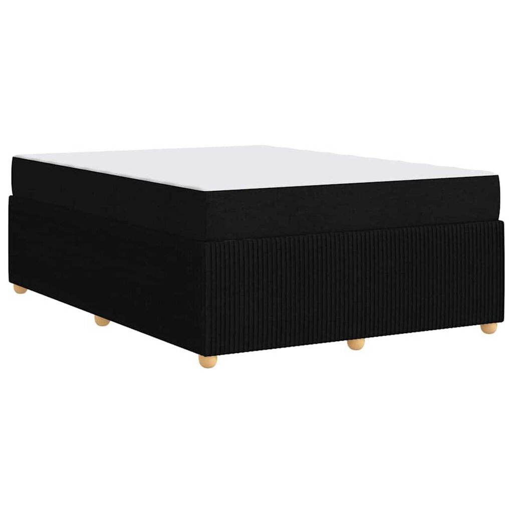 vidaXL Σκελετός κρεβατιού με στρώμα Μαύρο 160 x 200 cm ύφασμα