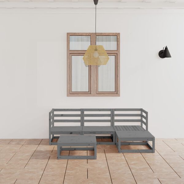 vidaXL &Sigma;&alpha;&lambda;ό&nu;&iota; &Kappa;ή&pi;&omicron;&upsilon; &Gamma;&kappa;&rho;&iota; &Sigma;&epsilon;&tau; 5 &Tau;&epsilon;&mu;&alpha;&chi;ί&omega;&nu; &alpha;&pi;ό &Mu;&alpha;&sigma;ί&phi; &Xi;ύ&lambda;&omicron; &Pi;&epsilon;ύ&kappa;&omicron;&upsilon;