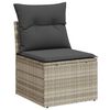 vidaXL Σετ Καναπέ Κήπου με μαξιλάρι 8 pcs Ανοιχτό γκρι Πολυ ράταν