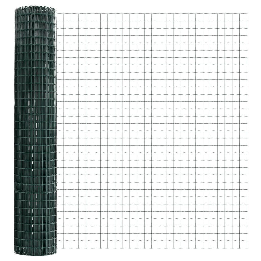 vidaXL Euro Fence με 13 Σωρούς Φλάντζας 1.2x25 μ Γαλβανισμένο Ατσάλι