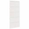 vidaXL Πόρτα αχυρώνα Λευκό 100 x 210 cm Μασίφ ξύλο πεύκου