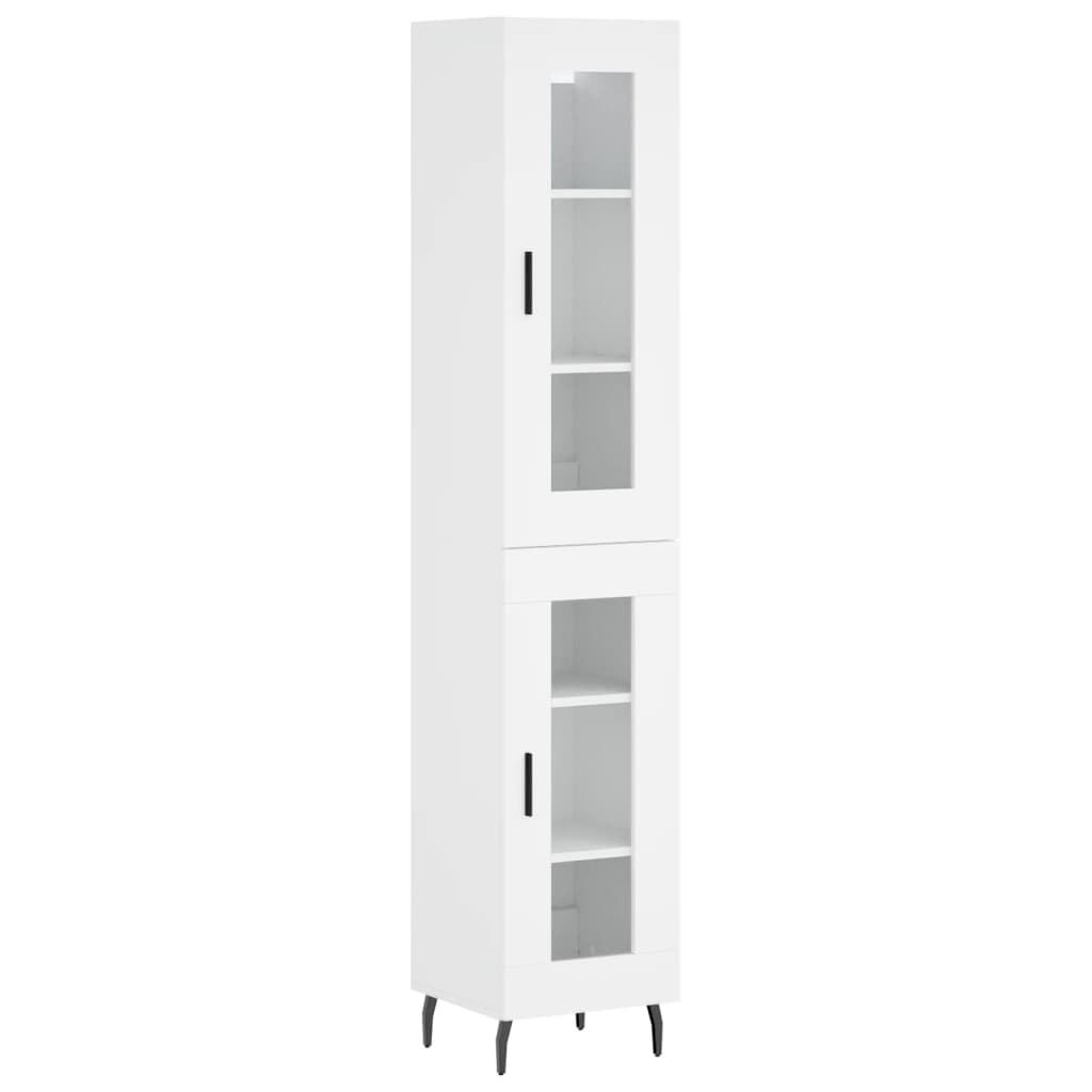 vidaXL Ντουλάπι Λευκό 34,5 x 34 x 180 εκ. από Επεξεργασμένο Ξύλο
