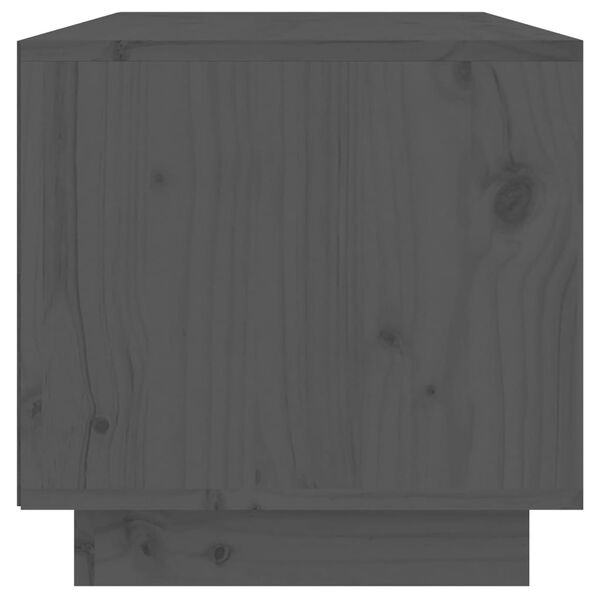 vidaXL Έπιπλο Τηλεόρασης Γκρι 60 x 35 x 35εκ. από Μασίφ Ξύλο Πεύκου