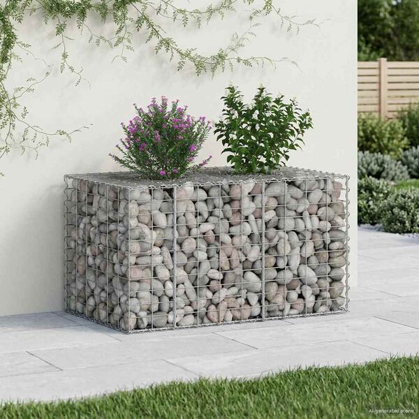 vidaXL &Alpha;&nu;&alpha;&sigma;&eta;&kappa;&omega;&mu;έ&nu;&omicron; &kappa;&rho;&epsilon;&beta;ά&tau;&iota; gabion &Alpha;&sigma;&eta;&mu;ί 100 x 60 x 55 &epsilon;&kappa;