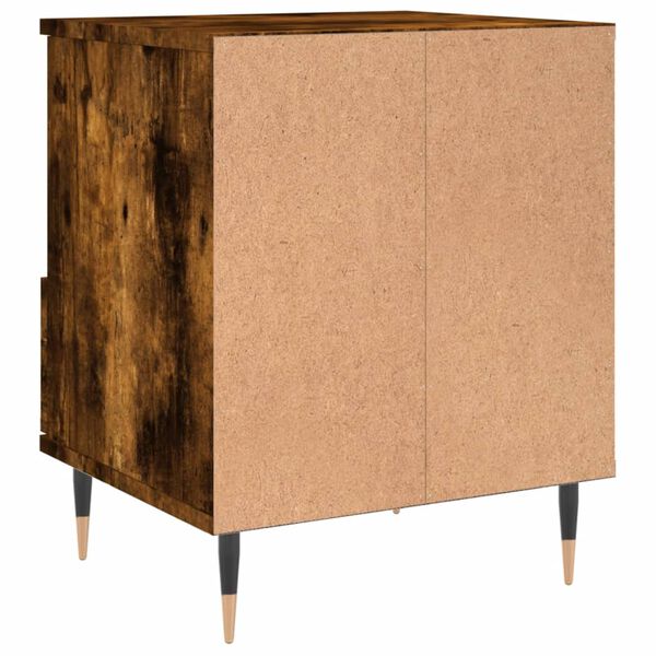 vidaXL Κομοδίνα 2 τεμ. Καπνιστή Δρυς 40 x 35 x 50 εκ. Επεξεργ. Ξύλο