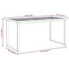 vidaXL Τραπέζι Κήπου για Φαγητό Γκρι 160 x 80 x 75 cm