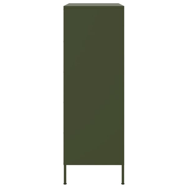 vidaXL Ντουλάπι Πράσινο Λαδί 68x39x113 εκ. από Ατσάλι