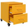 vidaXL Κομοδίνο Μουσταρδί 36x39x43,5 εκ. από Χάλυβα