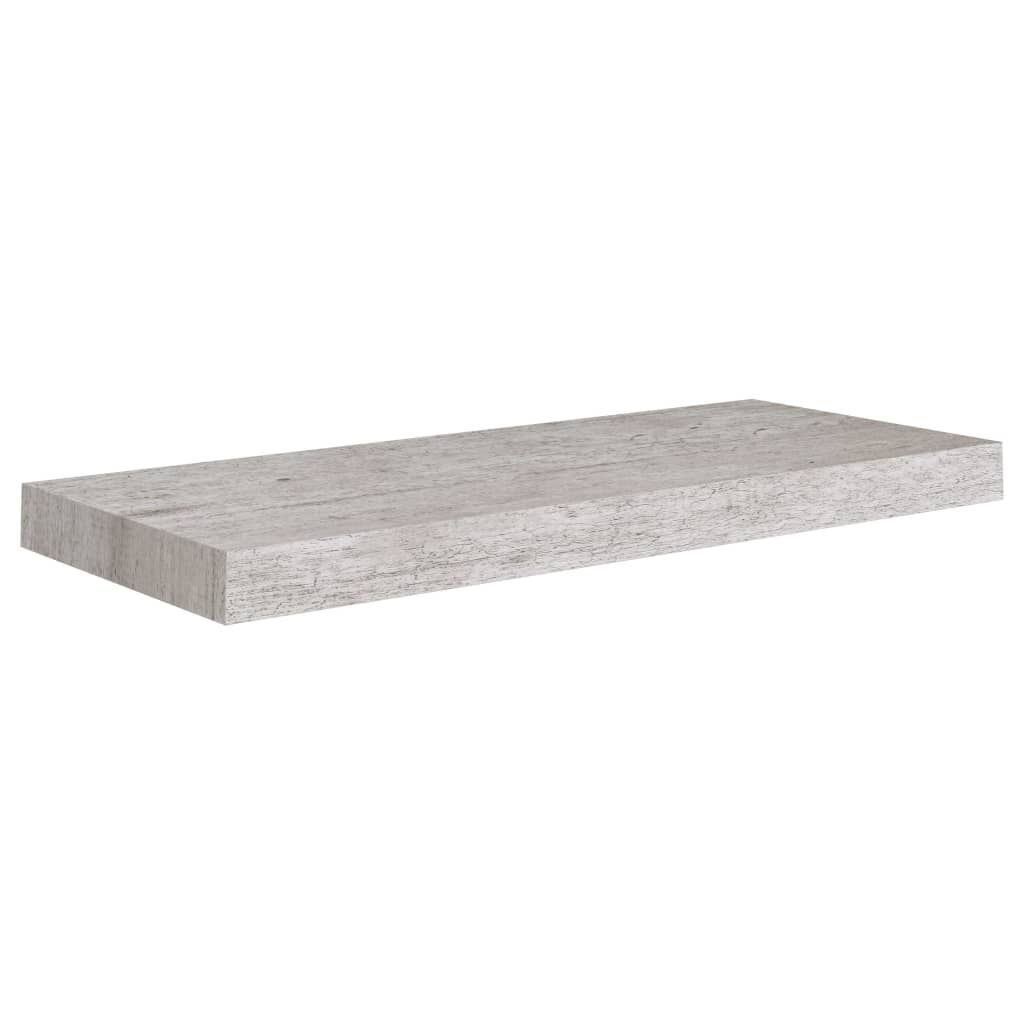 vidaXL Ράφια Τοίχου 2 τεμ. Γκρι Σκυροδέματος 60 x 23,5 x 3,8 εκ. MDF