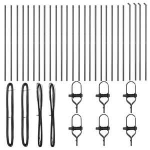 vidaXL &Sigma;&tau;ύ&lambda;&omicron;&sigmaf; &Pi;&epsilon;&rho;&iota;&phi;&rho;ά&xi;&epsilon;&omega;&nu; 26 pcs &Gamma;&kappa;&rho;&iota; 3,2 x 3,2 x 200 &epsilon;&kappa;